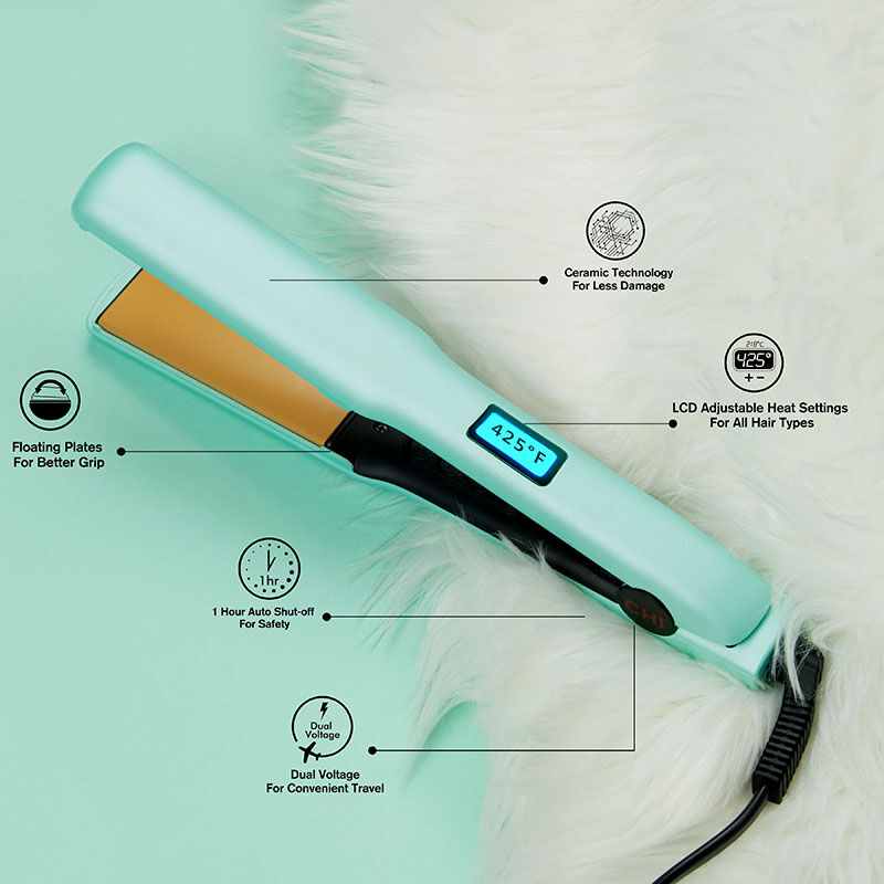 1.25 Inch Original Digital Ceramic Hairstyling Iron - Mint Green, , large image number null